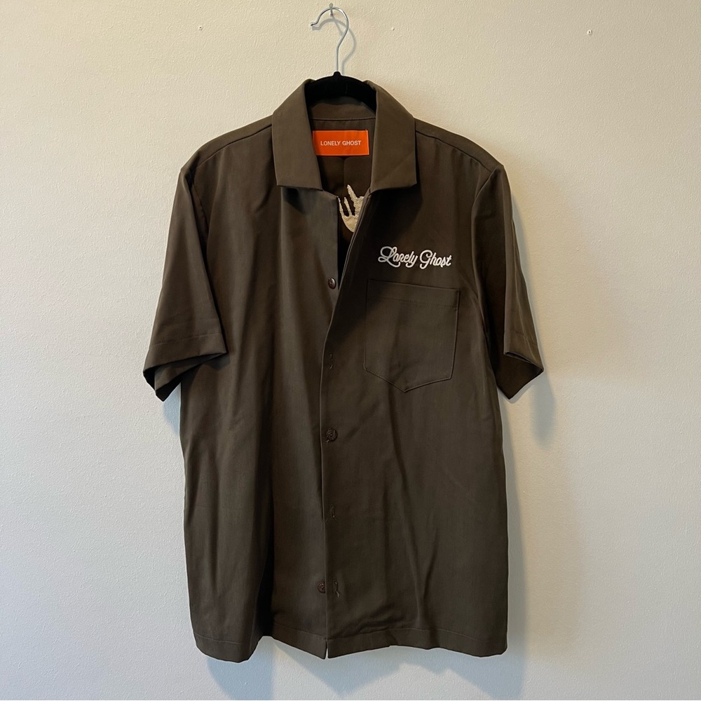 Lonely Ghost Olive Button Down